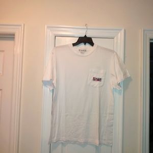 Vintage Carnival White Red blue Pocket shirt size XL